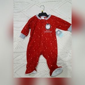 Just Born "My First Christmas" fleece sleeper